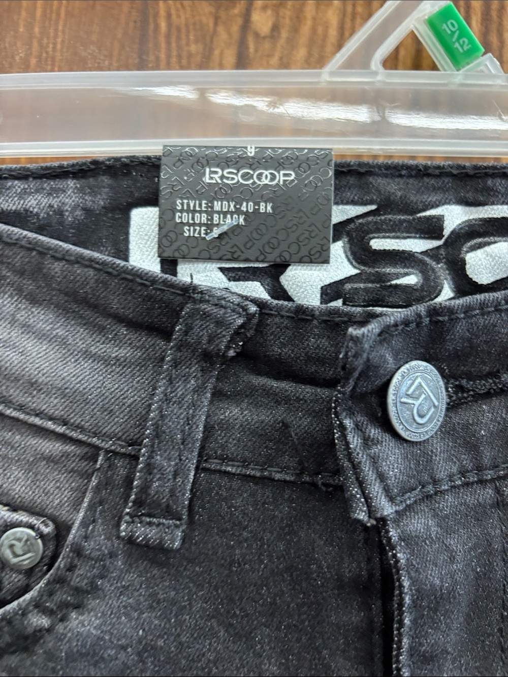 NWT Lr Scoop Kids' Black Paint-Splatter Moto Jeans - Picture 2 of 10